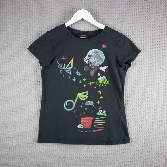 Super Paper Mario Womens Tee Shirt Nintendo Medium - Picture 1 of 7